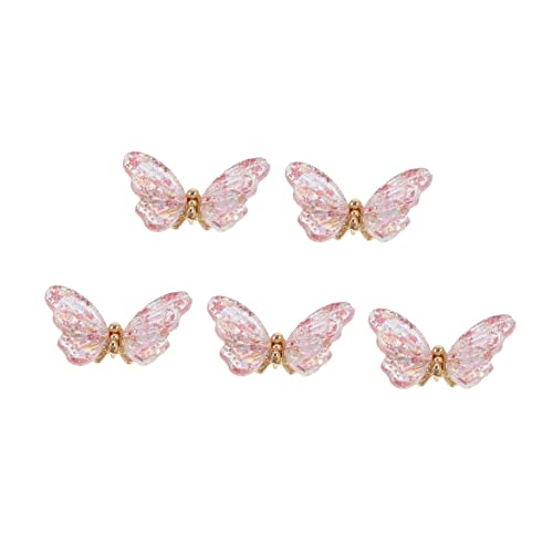 Beaupretty 5 Stück Teiliges Glitzer Bowknot Nagelkunst Dekoration für DIY Maniküre Selbstklebende Nagelstuds Bunten Farben für Kreative Nageldesigns und Dekoration von Beaupretty