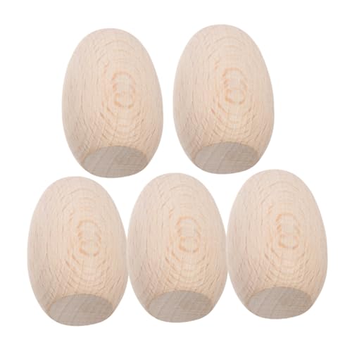 Beaupretty 5 Stück Teiliges Kleine Holz Eier zum Bemalen Unbemalte Ostereier aus Holz DIY Ornamente für Kreative Osterdekoration und DIY Bastelarbeiten von Beaupretty