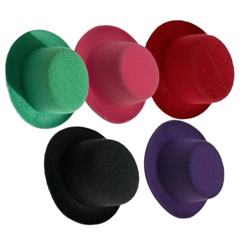 Beaupretty 5 Stück Teiliges Miniatur Puppenhüte aus Eva in Grün Schwarz Leichte Dekorative Mini Hüte für DIY Puppenzubehör Kleine Langlebige Accessoires für Bastelprojekte von Beaupretty