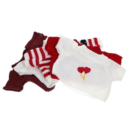Beaupretty 5 Stück Teiliges Plüschspielzeug Kleidung Handgefertigte Weiche Wollpullover mit Niedlichen Designs Pflegeleicht und Wiederverwendbar Geeignet für Puppen Teddybären und von Beaupretty