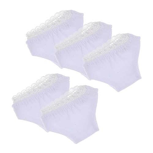 Beaupretty 5 Stücke Puppenhöschen aus Baumwolle für Puppen Elastische Unterwäsche mit Spitzendesign Wiederverwendbar für Puppen Kleidung und Zubehör von Beaupretty