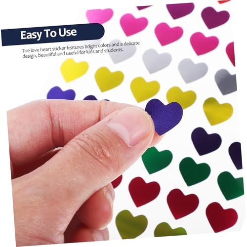 Beaupretty 50 Blatt Bunte Herzförmige Sticker Selbstklebende Love Aufkleber für Basteln Schule Dekoration als Lehrersticker und Geschenkverzierung von Beaupretty