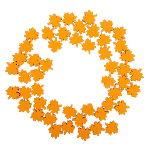 Beaupretty 50 Stück Holzperlen Ahornblatt Form Herbstliche Holzkugeln für Diy Schmuck Bastelprojekte Dekorationen für Thanksgiving Herbstliche Anlässe von Beaupretty