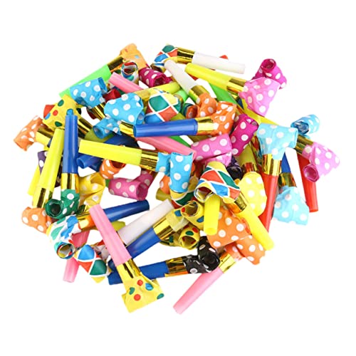 Beaupretty 50 Stück Partytröten Bunte Blasdrachen Kindergeburtstag Scherzartikel Lustige Tröten für Mädchen Jungen Partyspaß Zufällige Farbe Zufällige Farbe von Beaupretty