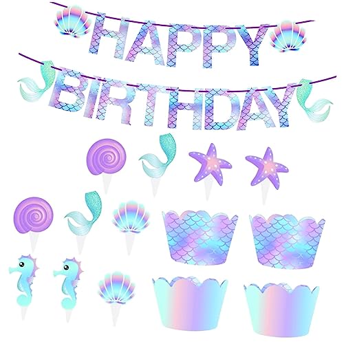 Beaupretty 51 Stück Teiliges Meerjungfrau Cake Topper und Dekorationen für Geburtstagsfeiern Bunte Meerjungfrau Tortenstecker für Kuchen und Besondere Anlässe Beaupretty 51 Stück Teiliges Meerjungfrau Cake Topper und Dekorationen für Geburtstagsfeiern Bunte Meerjungfrau Tortenstecker für Kuchen und Besondere Anlässe von Beaupretty