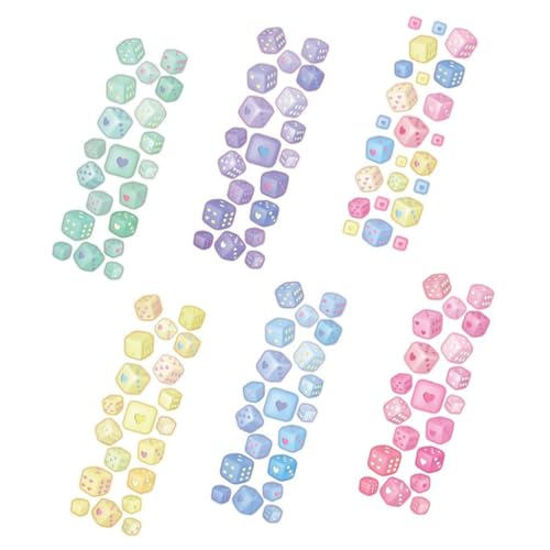 Beaupretty 6 Blätter Teiliges Bunte DIY Sticker Farbenfrohe Dekorative Scrapbook Aufkleber Langlebige nicht Verblassende Materialsticker Vielseitig für Fotoalben Grußkarten von Beaupretty