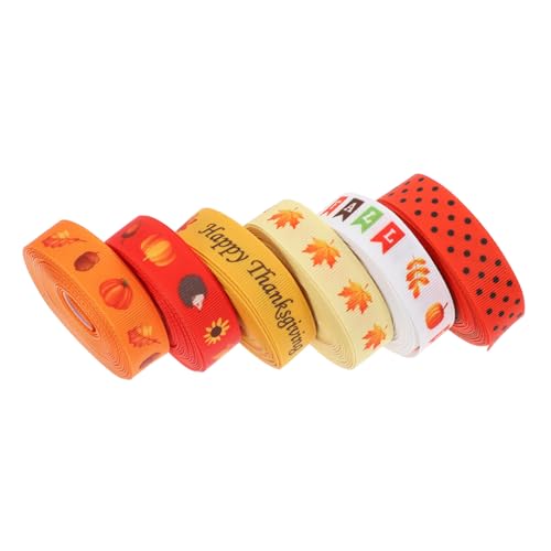Beaupretty 6 Rollen Herbstliche Geschenkband Dekorationsbänder mit Kürbis und Ahornblatt Motiv Yards pro für DIY Geschenkverpackung Partydeko und Erntedankfest Bastelprojekte Beaupretty 6 Rollen Herbstliche Geschenkband Dekorationsbänder mit Kürbis und Ahornblatt Motiv Yards pro für DIY Geschenkverpackung Partydeko und Erntedankfest Bastelprojekte von Beaupretty