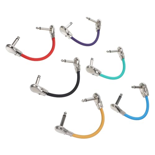 Beaupretty 6 Stück Gitarren Patchkabel Robuste Verbindungskabel für Effektpedale Langlebig und Vielseitig Einsetzbar für Gitarre und Audioequipment von Beaupretty