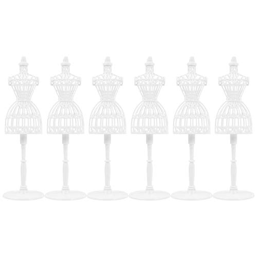 Beaupretty 6 Stück Kleiner Mannequin Modell Puppenständer für Puppenkleider Hohl Display Unterstützung 21cm Hoch Kunststoff für Puppenhaus und Zubehör von Beaupretty