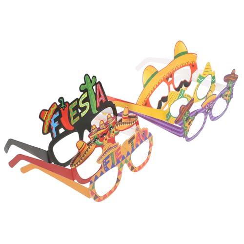 Beaupretty 6 Stück Teiliges Fiesta Party Brillen aus Papier Mexikanische Foto Requisiten Leichte Sichere Partybrillen für Erwachsene und Bunte Karnevalsaccessoires Beaupretty 6 Stück Teiliges Fiesta Party Brillen aus Papier Mexikanische Foto Requisiten Leichte Sichere Partybrillen für Erwachsene und Bunte Karnevalsaccessoires von Beaupretty