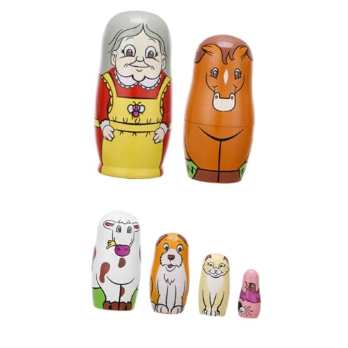 Beaupretty 6 Stück Teiliges Holz Nistpuppe mit Handbemalten Bunten Motiven Stabile Langlebige Dekoration Lagige Verschachtelte Puppen für Jungen und Mädchen Beaupretty 6 Stück Teiliges Holz Nistpuppe mit Handbemalten Bunten Motiven Stabile Langlebige Dekoration Lagige Verschachtelte Puppen für Jungen und Mädchen von Beaupretty