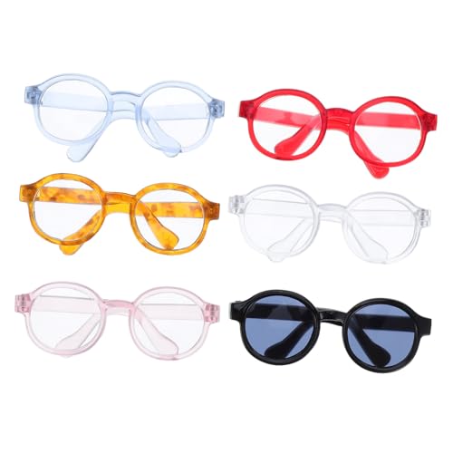 Beaupretty 6 Stück Teiliges Mini Brillen für Puppen und Haustiere Leichte Kunststoff Sonnenbrillen Niedliche Accessoires für Fotoshootings Kostüm Deko und Vielseitiges von Beaupretty