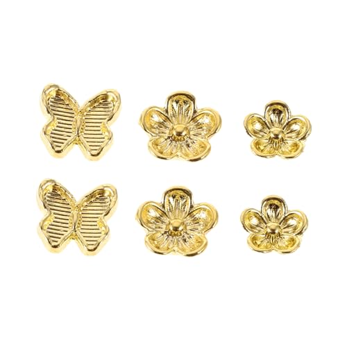 Beaupretty 6 Stück Teiliges Nagelcharms aus Langlebiger Legierung mit Goldenem Finish Schmetterling und Blumenmotive Luxuriöse Nail Art Verzierungen für Professionelle Maniküre und DIY Nail Beaupretty 6 Stück Teiliges Nagelcharms aus Langlebiger Legierung mit Goldenem Finish Schmetterling und Blumenmotive Luxuriöse Nail Art Verzierungen für Professionelle Maniküre und DIY Nail von Beaupretty