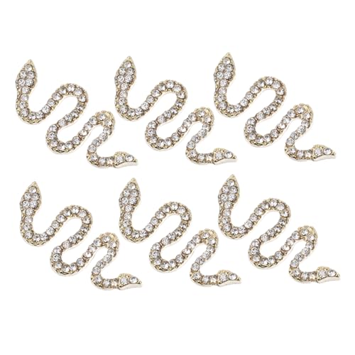 Beaupretty 6 Stück Teiliges Schlangen Nail Charms aus Langlebiger Zinklegierung Kreative DIY Nail Art Schmuck Glitzernde Nagel ornamente für Individuelle Maniküre und Nageldesign Zubehör von Beaupretty