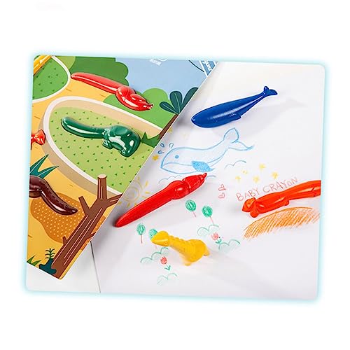 Beaupretty 6 Stück Teiliges Set Tierförmige Wachsmalstifte für Bunte Malwerkzeuge Kreativität Sicher und Ungiftig für Kunstklassen und Geburtstagsfeiern von Beaupretty