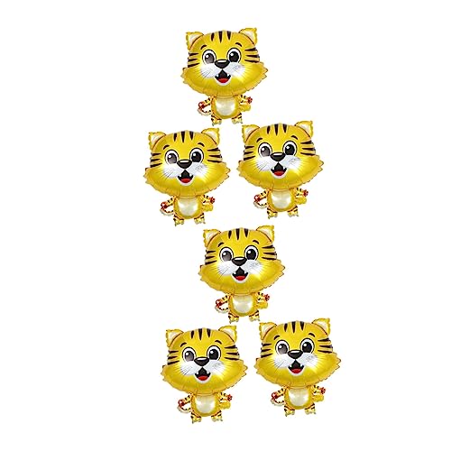 Beaupretty 6 Stück Teiliges Tiger Folienballon Cartoon Aluminium Luftballons Selbstabdichtend Vielseitig Einsetzbar für Geburtstags und Partydekoration Tierische Deko für Kinderzimmer und Beaupretty 6 Stück Teiliges Tiger Folienballon Cartoon Aluminium Luftballons Selbstabdichtend Vielseitig Einsetzbar für Geburtstags und Partydekoration Tierische Deko für Kinderzimmer und von Beaupretty