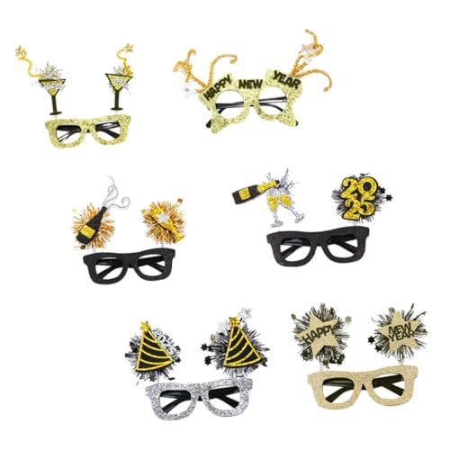 Beaupretty 6 Stück Teiliges Year Partybrillen Schwarz Gold Brillen aus Robustem Kunststoff Leicht und Komfortabel für Erwachsene und Stylische Neujahrs Deko und Foto Requisiten Beaupretty 6 Stück Teiliges Year Partybrillen Schwarz Gold Brillen aus Robustem Kunststoff Leicht und Komfortabel für Erwachsene und Stylische Neujahrs Deko und Foto Requisiten von Beaupretty