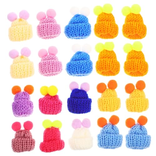 Beaupretty 60 Stück Mini Strickmützen aus Wollgarn Kleine DIY Bastelaccessoires Dekorative Puppenhüte Vielseitige Mini Hüte für Handwerk Geschenkdekoration Farblich Sortiert Zufällige Farbe von Beaupretty