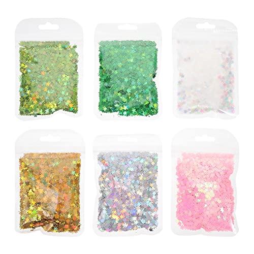 Beaupretty 6Packungen Sechs Packungen Bunte Pailletten für Nagelkunst DIY Maniküre Dekoration Epoxidharz Zubehör für Kreative Designs und Bastelprojekte pro Packung von Beaupretty