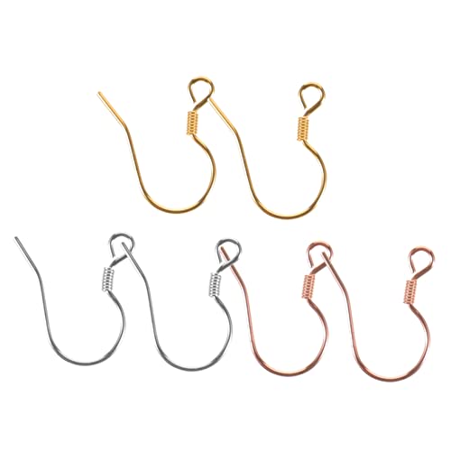 Beaupretty 6Stücke Ohrringhaken Silber für DIY Schmuckherstellung Ergonomisch und Leicht Weißgold Roségold für Ohrschmuck Projekte von Beaupretty