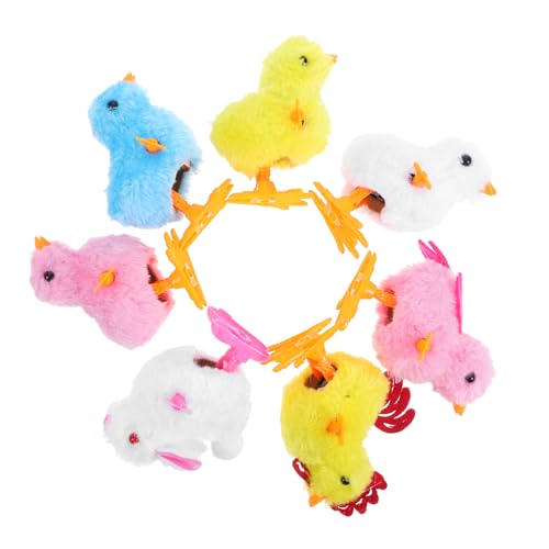 Beaupretty 7 Stück Teiliges Aufziehspielzeug mit Flauschigen Sprungaktiven Küken und Hasen in Farben Weiches Plüschmaterial Realistische Textur Sicher für Ostern Mitgebsel und Party Füller von Beaupretty