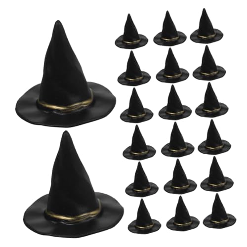 Beaupretty 72 Stück Teiliges Schwarze Hexenhüte aus Kunststoff Faderesistent Leicht Vielseitig für Halloween Partydeko Diy Bastelzubehör Puppenhaus Accessoires Kleine Partyhüte von Beaupretty