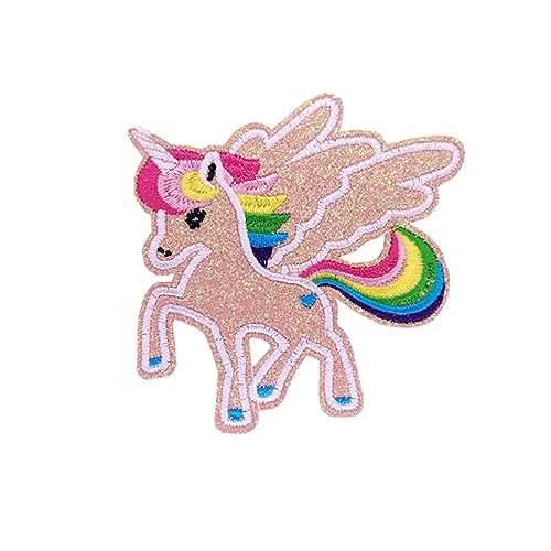 Beaupretty 8 Stück Glitzer Einhorn Patches Niedliche Applikationen für Kleidung T Shirts und Jeans Hochwertige DIY Dekoration Muster von Beaupretty