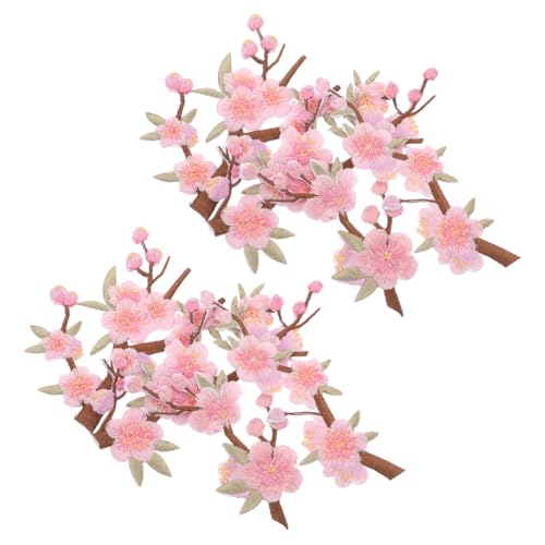 Beaupretty 8 Stück Teiliges Bestickter Pfirsichblüten-applikationen aus Stoff Blumen Bügelflicken und Näh-patches für Kleidung Rucksäcke Kleider Robuste Praktische Diy-applikationen zur von Beaupretty