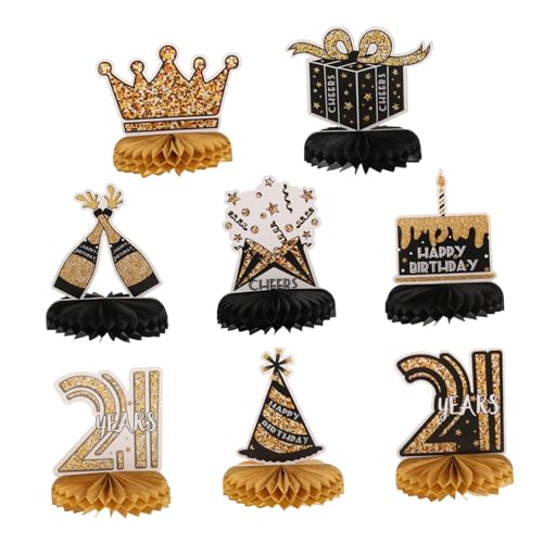 Beaupretty 8 Stück Teiliges Happy Birthday Wabenbälle Leichte Kleine Tischdekoration mit Geburtstagsthema Bienenwabenförmige Party Deko Einfach zu Montieren für Geburtstagsfeier von Beaupretty