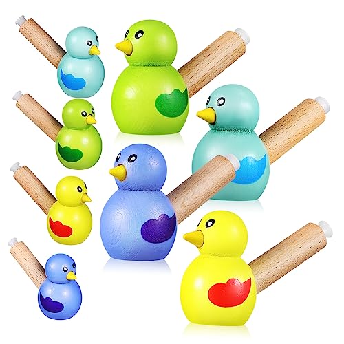 Beaupretty 8 Stück Teiliges Holz Vogelpfeifen Bunte Kinderspielzeuge aus Holz und PVC Kreative Tierform Musikalisches Lernspielzeug für Kleinkinder als zu Kindergeburtstag und Montessori von Beaupretty
