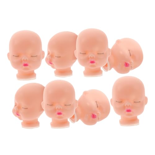 Beaupretty 8 Stück Teiliges Puppenköpfe aus Weichem Vinyl zum Bemalen und Basteln DIY Schlüsselanhänger Puppen Zubehör für Kreatives Handwerk und Schlafbegleiter von Beaupretty