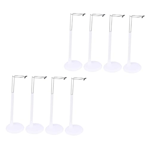 Beaupretty 8 Stück Teiliges Puppenständer Weißem Kunststoff Höhenverstellbar Glatte Oberfläche Stabiler Puppenhalter für Sicheres Display und Schutz von Puppen Puppenzubehör für Kinderzimmer von Beaupretty