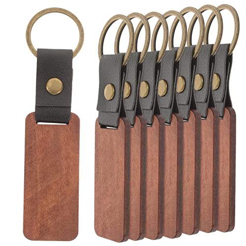 Beaupretty 8Stücke Holz Schlüsselanhänger Blanko für DIY Bastelprojekte Robuste Langlebige Rohlinge Hochwertigem Holz für Kreative Dekorationen Personalisierte von Beaupretty