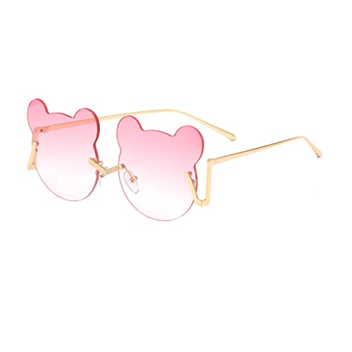 Beaupretty Bärenförmige Party-sonnenbrille Ohne Rahmen Kreative Fotorequisiten Mit Goldenem Rahmen Und Pinken Gläsern Für Feiern Tanz Und Besondere Anlässe von Beaupretty