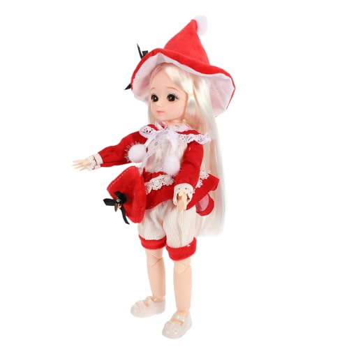 Beaupretty Bjd Gelenkpuppe mit Kleidung Schuhen Hut Schultertasche Realistische Kawaii Puppe für Mädchen Weihnachten Kreatives Rollenspiel von Beaupretty