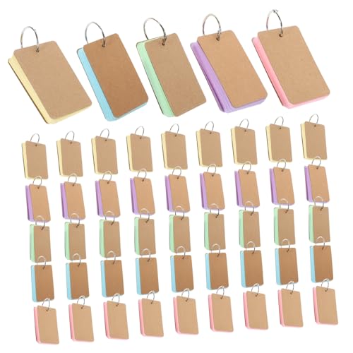 Beaupretty Blanko Ring notizkarten mit Vielseitige DIY Karteikarten aus Glattem Papier in Gelb Blau Lila Hellgrün Rosa für Notizen Lernen Schreiben und Kreative Gestaltung Beaupretty Blanko Ring notizkarten mit Vielseitige DIY Karteikarten aus Glattem Papier in Gelb Blau Lila Hellgrün Rosa für Notizen Lernen Schreiben und Kreative Gestaltung von Beaupretty