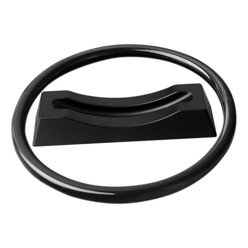Beaupretty DIY Sandmalerei Bilderrahmen Zubehör Schwarzer Kunststoff Sockel mit Lederband Rund Eckig Glasrahmen Basis Bewegliche Sandkunstrahmen für Kreative Wanddekoration und von Beaupretty