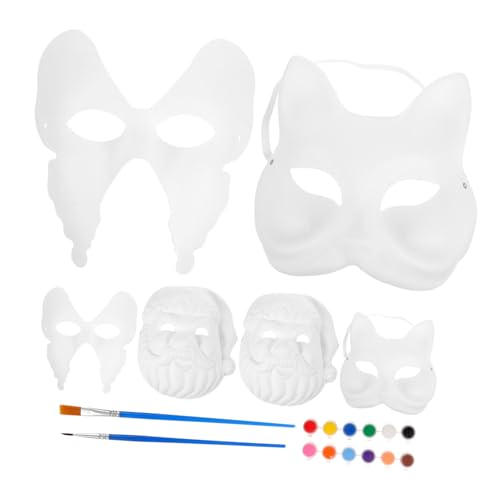 Beaupretty DIY Weiße Papiermaske zum Bemalen Teiliges mit Farben Acrylfarben und Pinseln Sichere Leichte und Geruchsfreie Kostüm Masken für Karneval Halloween Fasching und Erwachsene Beaupretty DIY Weiße Papiermaske zum Bemalen Teiliges mit Farben Acrylfarben und Pinseln Sichere Leichte und Geruchsfreie Kostüm Masken für Karneval Halloween Fasching und Erwachsene von Beaupretty