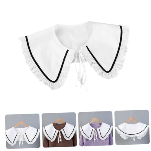 Beaupretty Damen Abnehmbarer Falscher Kragen mit Maritimem Band-design Weicher Bequemer Einsatz für Blusen und Pullover Modisches Accessoire für Vielseitigen Look Langlebig und Pflegeleicht von Beaupretty
