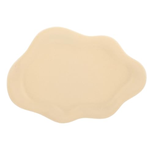 Beaupretty Dekoratives Schmucktablett aus Gelbem Keramik mit Weichem Flauschfutter Unregelmäßige Form Vielseitig als Schmuck und Präsentationsschale für Ringe Anhänger Kleine Accessoires von Beaupretty