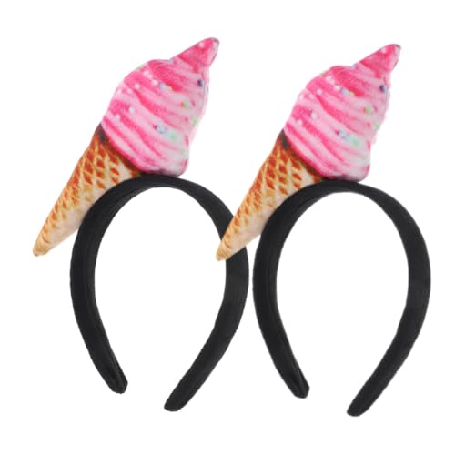 Beaupretty Eiscreme-Stirnband: 2 Stück Eistüten-Haar-Eiscreme-Partyhut Lustiges Essen Auf Haarreifen Mini-Essenshut-Stirnband Lebensmittelverkäufer-Kostüm-Kopfbedeckung Für Erwachsene von Beaupretty