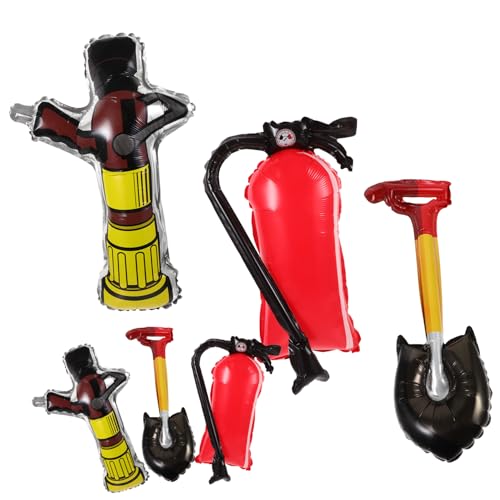Beaupretty Feuerwehrparty Folienballons Teilig Feuerlöscher Feuerwehrschaufel und Hydrant Ballons Praktische Wiederverwendbare Deko für Kindergeburtstag Foto Requisiten Halloween von Beaupretty