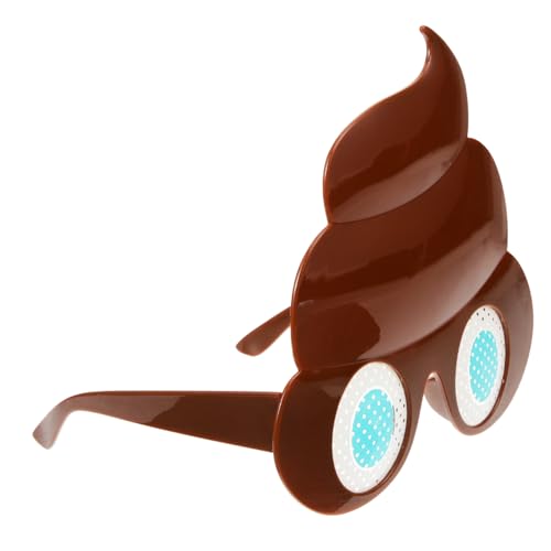 Beaupretty Funky Party Sonnenbrille Poop Form aus Hautfreundlichem PC Material Coole Erwachsenenbrille als Fotoaccessoire für Festivals und Kreative Feierlichkeiten von Beaupretty