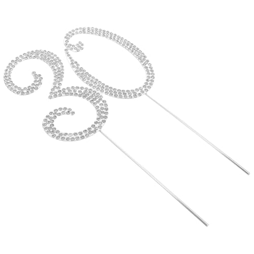 Beaupretty Geburtstag Cake Topper Silber mit Funkelnden Strasssteinen Wiederverwendbar Elegantes Design für Jubiläums Partydekoration Nachhaltiger Leicht zu Reinigender Tortendeko Zubehör Beaupretty Geburtstag Cake Topper Silber mit Funkelnden Strasssteinen Wiederverwendbar Elegantes Design für Jubiläums Partydekoration Nachhaltiger Leicht zu Reinigender Tortendeko Zubehör von Beaupretty