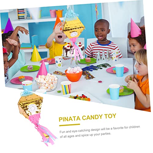 Beaupretty Geburtstag Pinata Deko Diamantform Kreative Partydeko für Kindergeburtstag zum Befüllen mit Süßigkeiten Buntes Aluminiumfolie Material für Halloween und Mottoparty von Beaupretty