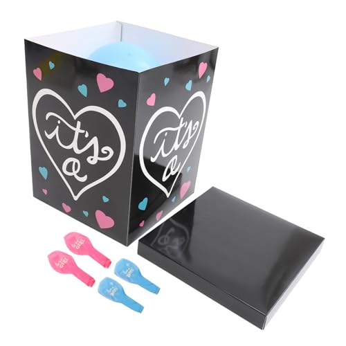 Beaupretty Gender Reveal Box aus Papier mit Blauen und Pinken Luftballons Shower Party Dekoration Geschenkbox für Jungen oder Mädchen Schwarzes It's Design Festlich und Sicher Beaupretty Gender Reveal Box aus Papier mit Blauen und Pinken Luftballons Shower Party Dekoration Geschenkbox für Jungen oder Mädchen Schwarzes It's Design Festlich und Sicher von Beaupretty