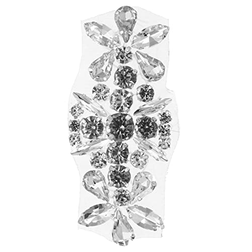 Beaupretty Glitzernde Strass Applikation für Kleider Silberner Perlen Gürtel für Hochzeiten und Besondere Anlässe Vielseitig Einsetzbar zur Dekoration von Kleidung und Accessoires von Beaupretty
