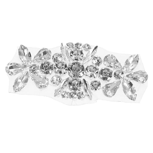 Beaupretty Glitzernder Perlen Gürtel Applikation für Hochzeitskleid Selbstklebendes Strass Patch für DIY Kleidungsdekoration Elegantes Accessoire für Braut und Abendmode von Beaupretty