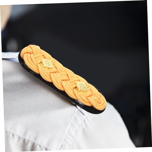 Beaupretty Goldene Kleine Gewebte Schulterklappen Damen Uniform Abzeichen Robuste Kostüm Accessoires Bühnenauftritt Schulterdekoration von Beaupretty