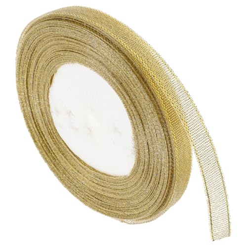 Beaupretty Goldenes Glitzerband Dekoratives Geschenkband für Hochzeiten Geburtstagsfeiern Diy Bastelarbeiten und Arrangements Formen Design von Beaupretty